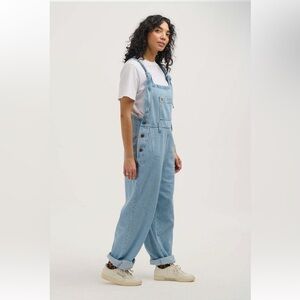 RARE Easton Dungaree: ORGANIC DENIM - Light Wash Blue